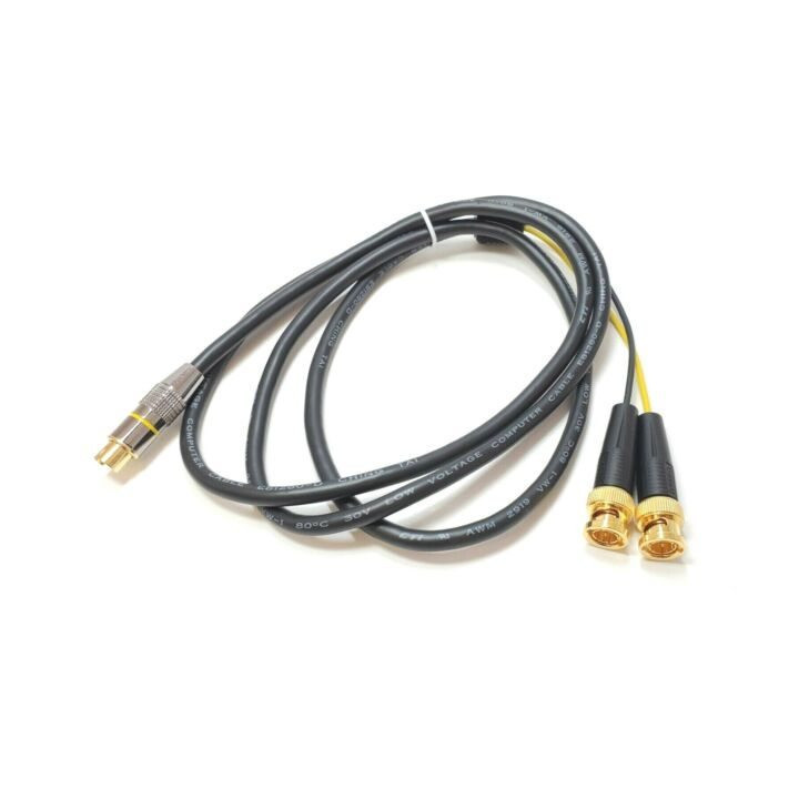 Wassalat Assembled S-Video Cable - Male to Dual BNC Male