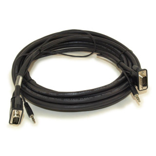 Plenum VGA Cable with 3.5mm - Male/Male