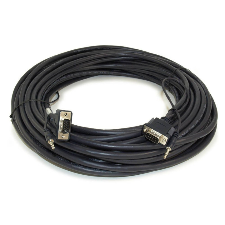 Plenum VGA Cable with 3.5mm - Male/Male