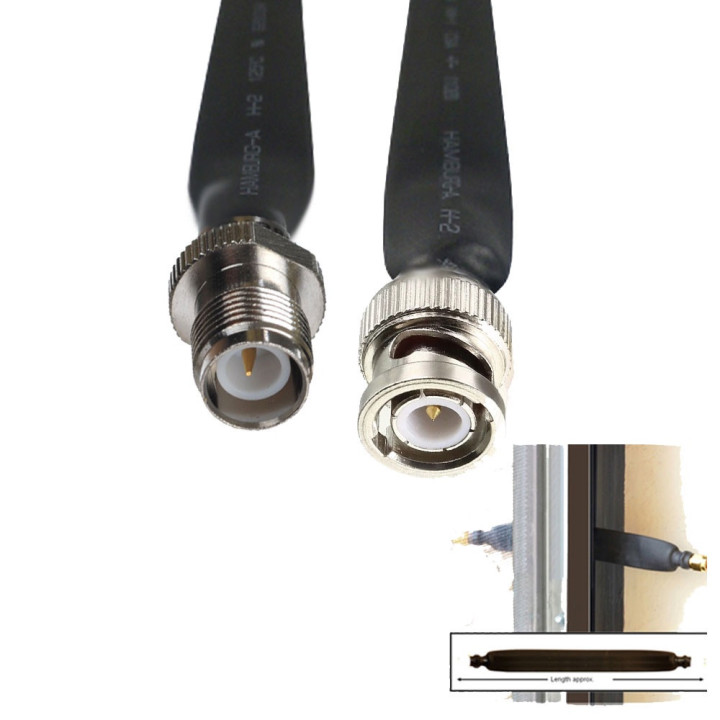TNC RP-Female To BNC Male Coaxial Flat Cable