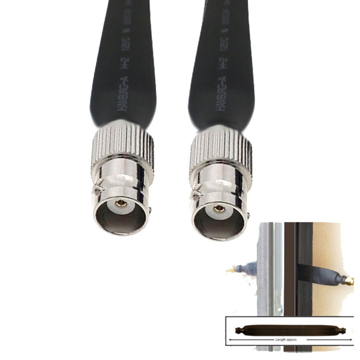BNC Female To BNC Female To Coaxial Flat Cable