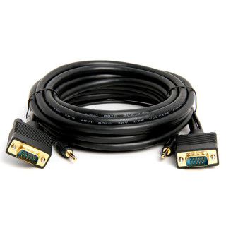 VGA Monitor Cable Male/Male with 3.5mm Stereo