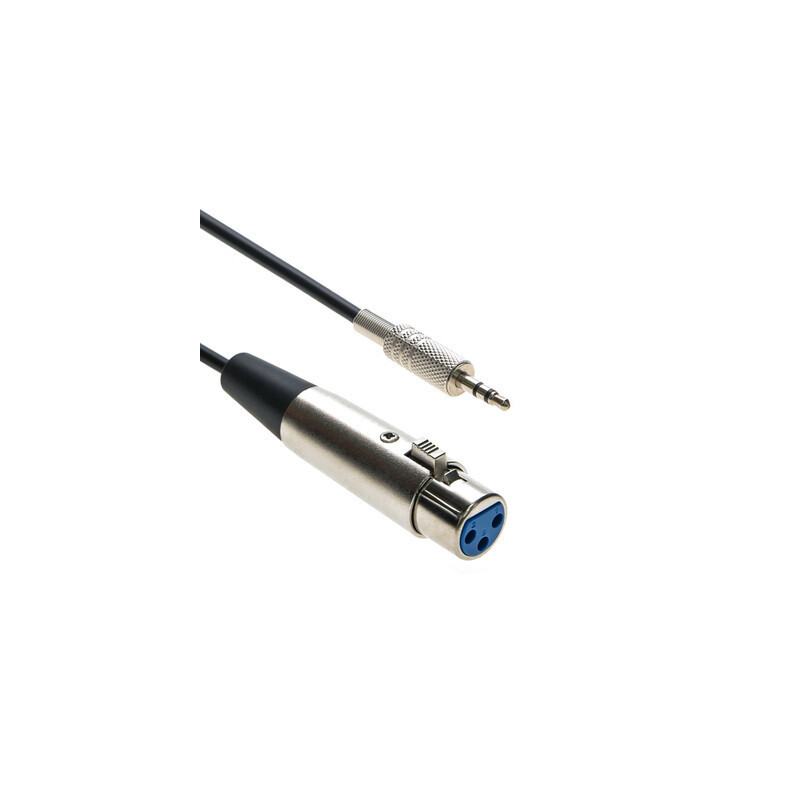 XLR Female to 3.5mm TRS Stereo Male, Balanced Cable