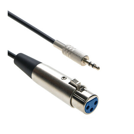 XLR Female to 3.5mm TRS Stereo Male, Balanced Cable