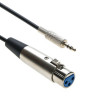 XLR Female to 3.5mm TRS Stereo Male, Balanced Cable