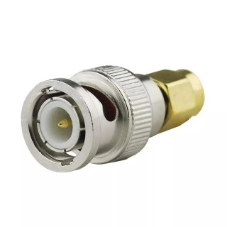 BNC Male Plug to SMA Male Plug RF Coaxial Adapter