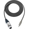 XLR Female to 3.5mm TRS Stereo Male, Balanced Cable