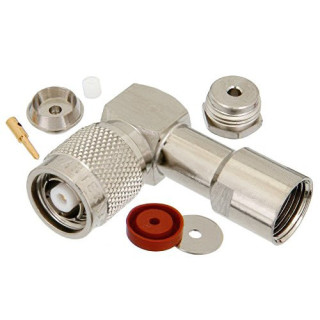 Rosenberger TNC RP-Male Connector - 50Ω Right Angle Plug for Cable Mounting