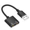 USB External Stereo Sound Adapter – Plug & Play USB Audio with Stereo & Mic Jacks