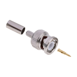 BNC Male Crimp Straight Connector – 50 Ohm RF Coaxial Connector