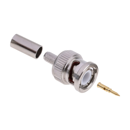 BNC Male Crimp Straight Connector – 50 Ohm RF Coaxial Connector
