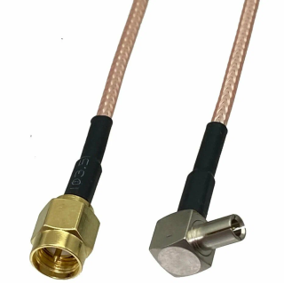 TS-9 to SMA Male Adapter – RF Coaxial Connector for Modems and Antennas – by Wassalat