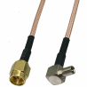 TS-9 to SMA Male Adapter – RF Coaxial Connector for Modems and Antennas – by Wassalat