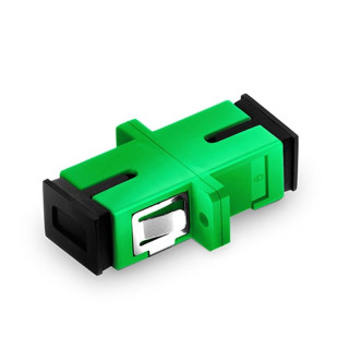 SC/APC to SC/APC Simplex OS2 Single Mode Fiber Optic Adapter with Flange