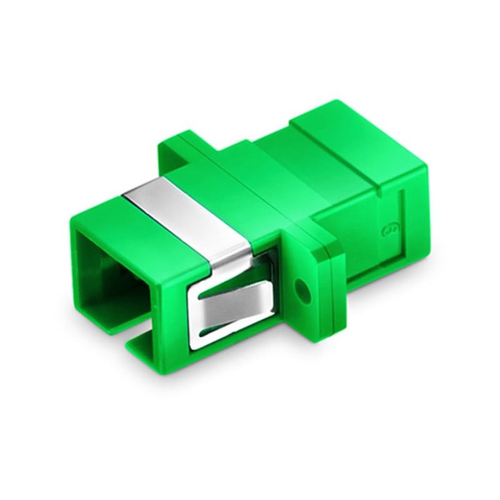 SC/APC to SC/APC Simplex OS2 Single Mode Fiber Optic Adapter with Flange