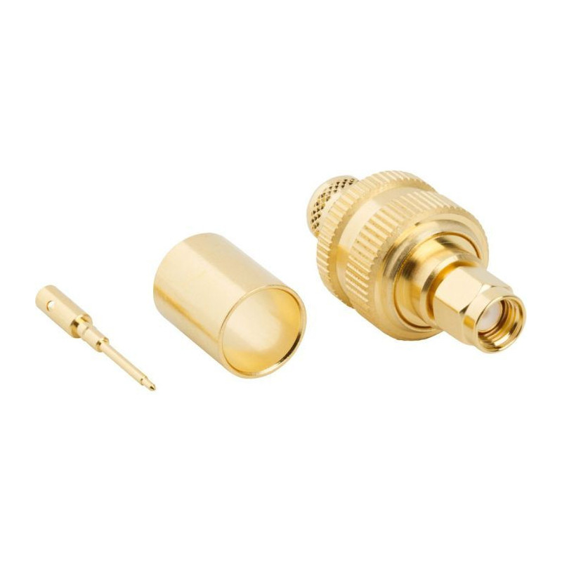 Amphenol SMA Male Connector for LMR400 – High-Performance RF Coaxial Connector