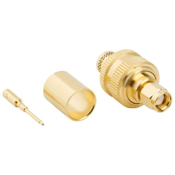 Amphenol SMA Male Connector for LMR400 – High-Performance RF Coaxial Connector