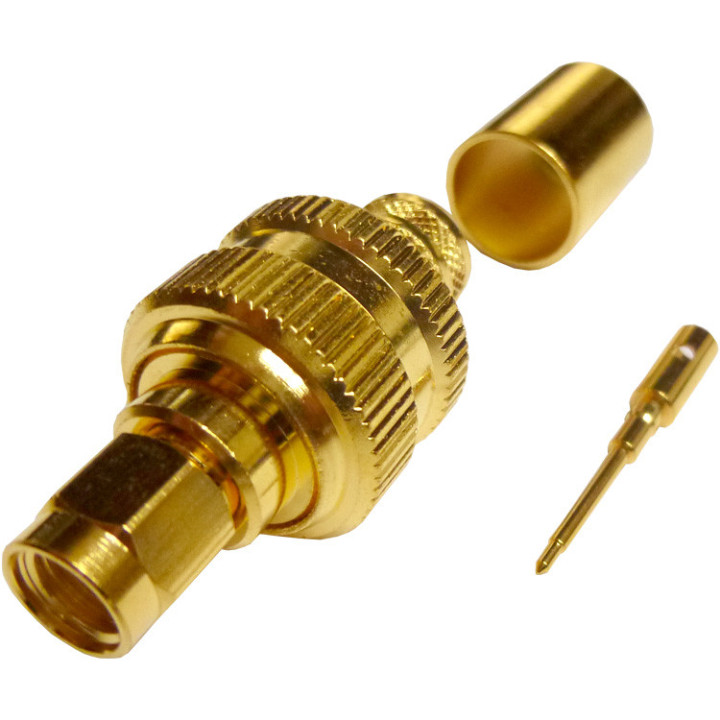 Amphenol SMA Male Connector for LMR400 – High-Performance RF Coaxial Connector