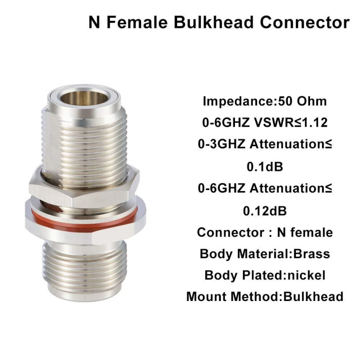 Ericsson N-Type Female to N-Type Female Coaxial Bulkhead Inline Coupler – RF-N101B