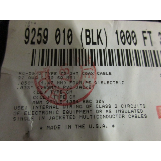 Belden 9259 Coaxial Cable – Professional 75 Ohm RG59 Precision Video & Broadcast Cable
