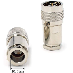 N-Type Straight Clamp Plug – Compatible with RG-8, RG-213, RG-225 , TZC500 (50 Ohm)