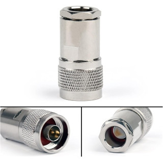 N-Type Straight Clamp Plug – Compatible with RG-8, RG-213, RG-225 , TZC500 (50 Ohm)
