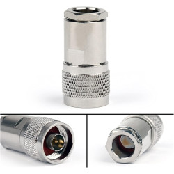 N-Type Straight Clamp Plug – Compatible with RG-8, RG-213, RG-225 , TZC500 (50 Ohm)