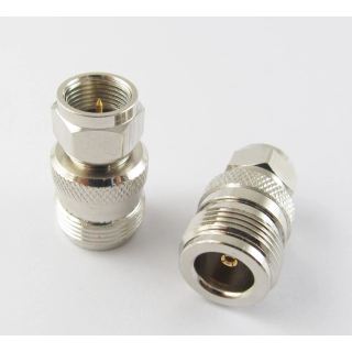N Female to F Male Coaxial Adapter – RF Connector for Antenna, Satellite & Telecom