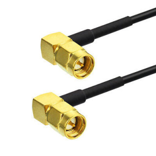 Right Angle SMA Male to SMA Male RF Cable – Flexible Coax Assembly
