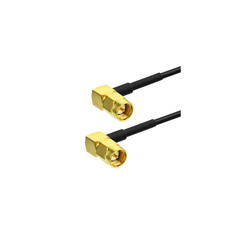 Right Angle SMA Male to SMA Male RF Cable – Flexible Coax Assembly