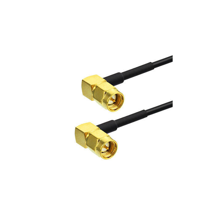 Right Angle SMA Male to SMA Male RF Cable – Flexible Coax Assembly