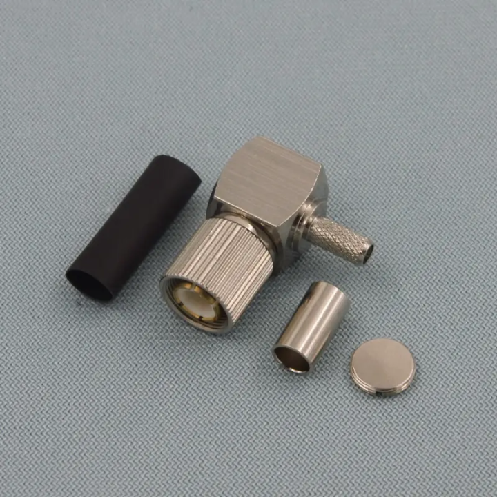 1.6/5.6 Male Plug Right Angle Crimp L9 Connector for Flex-3 Coaxial Cable