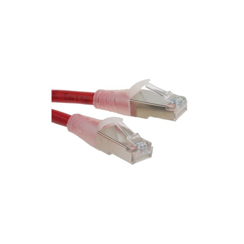 Cat5e RJ45 Ethernet Cable -Shielded 26 AWG PVC Jacket - Red ,
