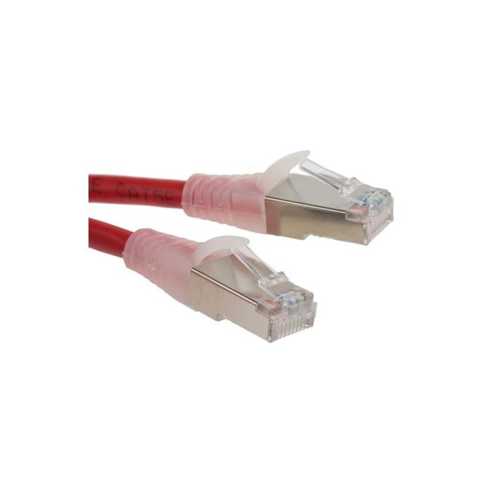 Cat5e RJ45 Ethernet Cable -Shielded 26 AWG PVC Jacket - Red ,