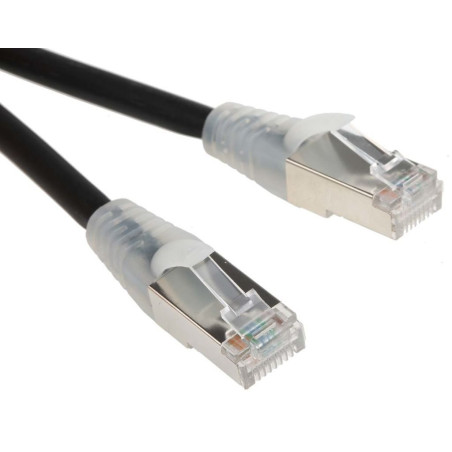 Industrial Grade Category 5E Double Shielded LSZH Patch Cord, Black
