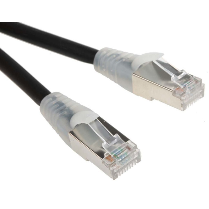 Industrial Grade Category 5E Double Shielded LSZH Patch Cord, Black