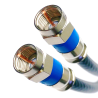 F Male to F Male RG6 Quad Shield 3GHz Cable