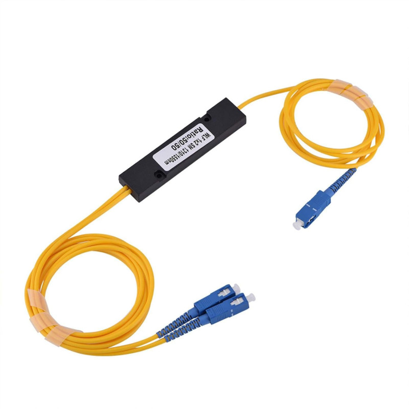 Wassalat 1×2 Singlemode Fiber Optic Splitter SC/APC to SC/UPC PLC Pigtail