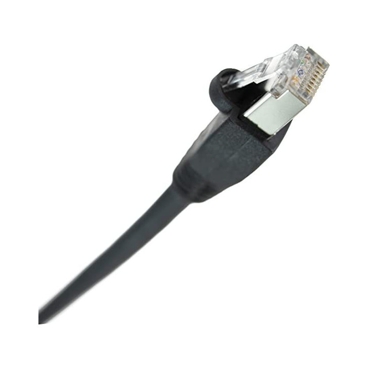 Wassalat Shielded Cat 6 Cable, RJ45 / RJ45 PVC Jacket, Black