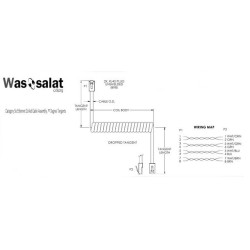 Wassalat Category 5e Ethernet Coiled Cable Assembly, 90 Degree Tangents