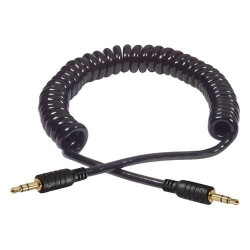 Wassalat Coiled 3.5mm Stereo Audio Cable, Male / Male