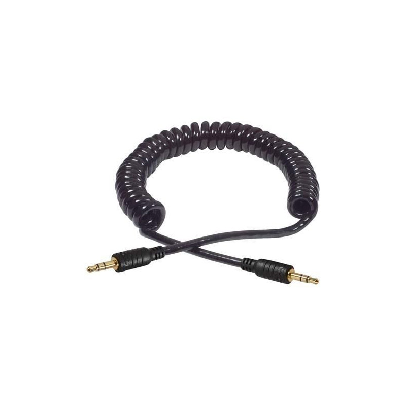 Wassalat Coiled 3.5mm Stereo Audio Cable, Male / Male