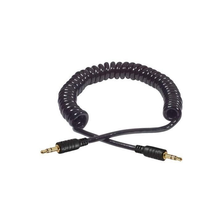 Wassalat Coiled 3.5mm Stereo Audio Cable, Male / Male