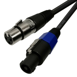 2 Pole speakON to XLR 3 Pin Female Cable - 16AWG