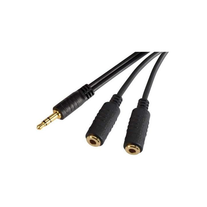 3.5mm Male Stereo to Dual 3.5mm Jack Y Cable