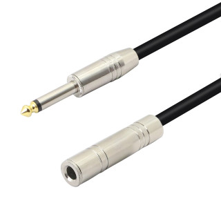 Pro-Audio 1/4 IN Mono Extension Cable - Male to Female