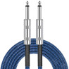 Pro-Audio 1/4 IN Mono Male to Male Woven Cloth Instrument Cable
