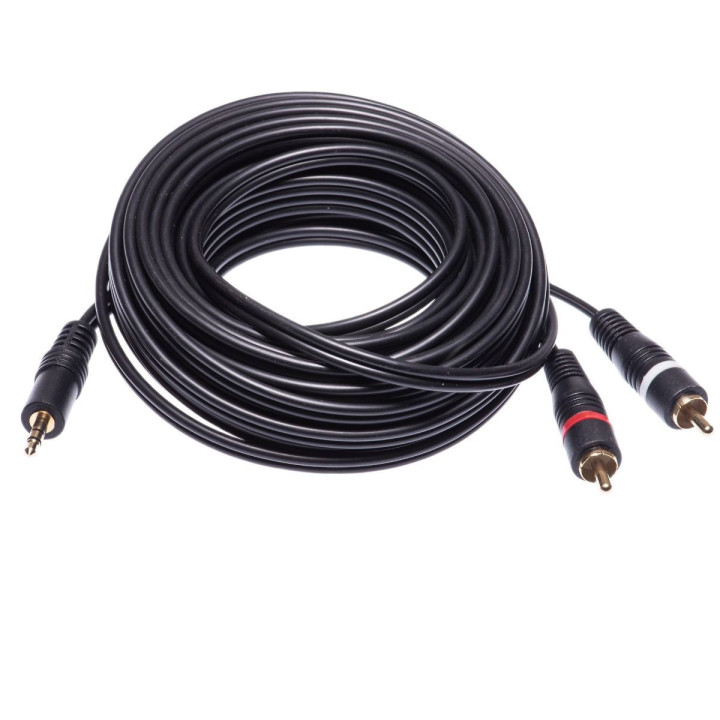 3.5mm Stereo Male to Dual RCA Male Cable