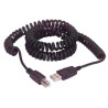 Wassalat Coiled USB Cable, Latching Type A Male / Type B Male