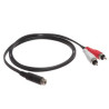 Car Audio Installation Cable - Panel Mount 3.5mm Stereo Female to Dual RCA Male